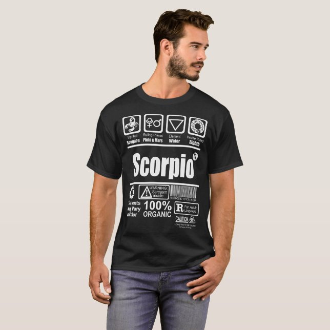 T-shirt de zodiaque de caractéristiques de symbole (Devant entier)