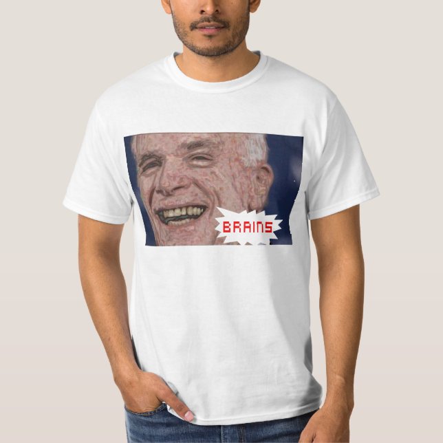 T-shirt de zombi de mccain (Devant)