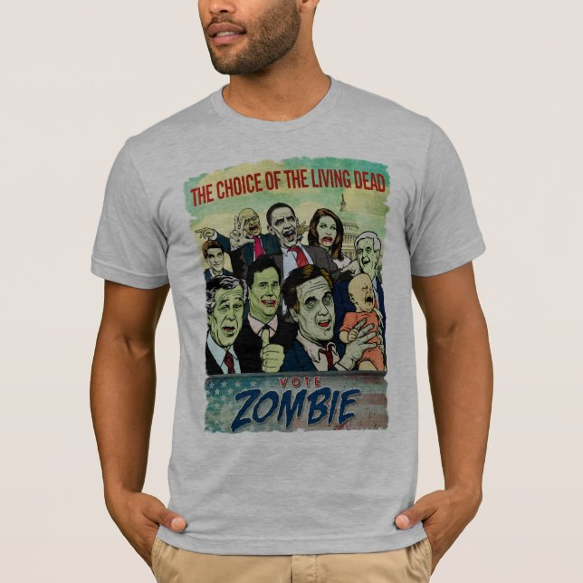 T-shirt de zombi de vote (Devant)