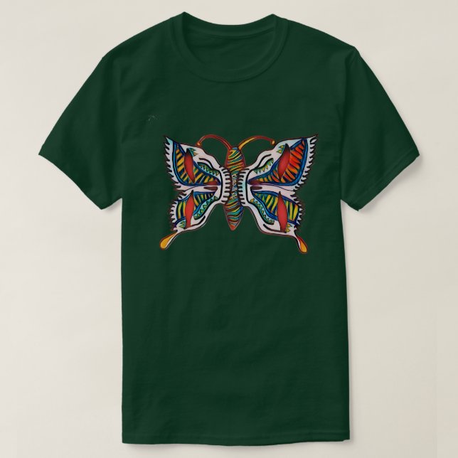 T-shirt Dead Co Voler Votre Visage Papillon Main dessinée  (Design devant)