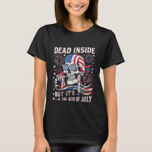 T-shirt Dead Inside, mais c'est le squelette 4 juillet