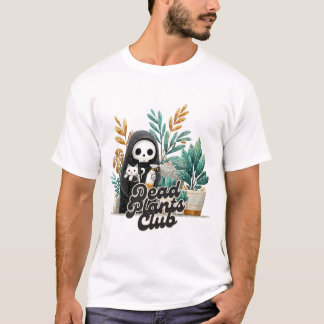 T-Shirt Dead Plants Club Niedlicher Skelettkatze P