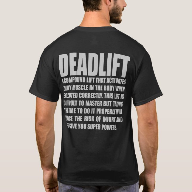 T-shirt Deadlift - séance d'entraînement drôle de (Dos)