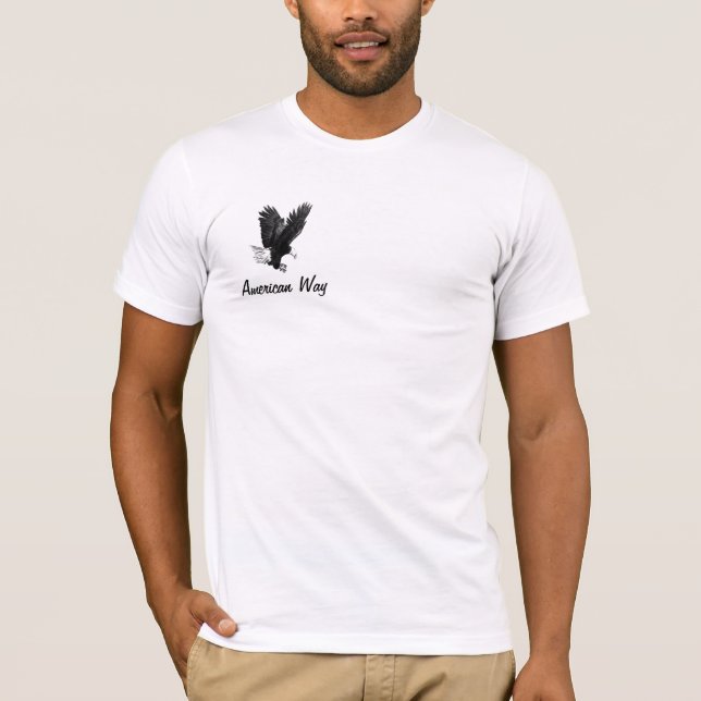 T-shirt d'Eagle d'Américain pour les hommes (Devant)