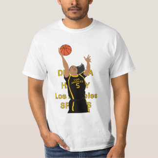T-shirt Dearica Hamby jouant au basket-ball