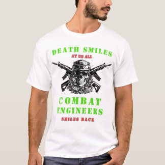 T-shirt Death Smiles Combat Engineers skull Tactical