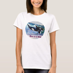 T-shirt Débardeur artistique Orque né pour être sauvage,