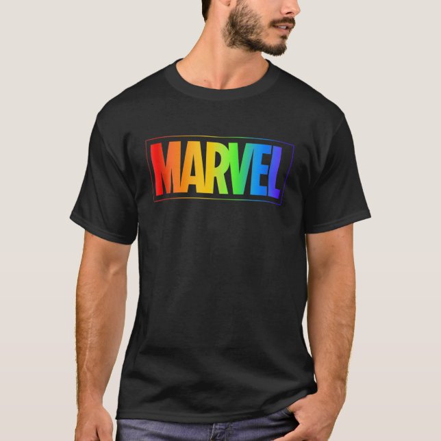 T-shirt Débardeur de logo Marvel Rainbow Gradient (Devant)