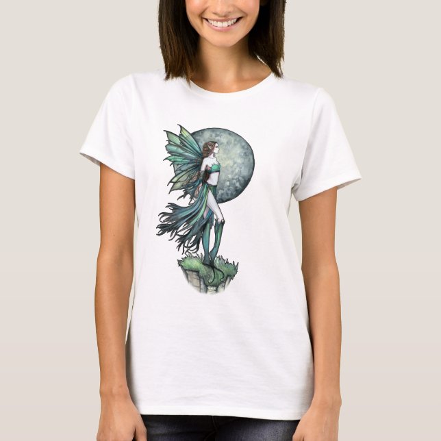 T-shirt Débardeur de Pleine lune de Fée verte par Molly Ha (Devant)