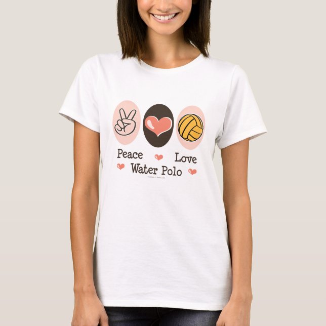 T-shirt Débardeur de polo d'eau d'amour de paix (Devant)