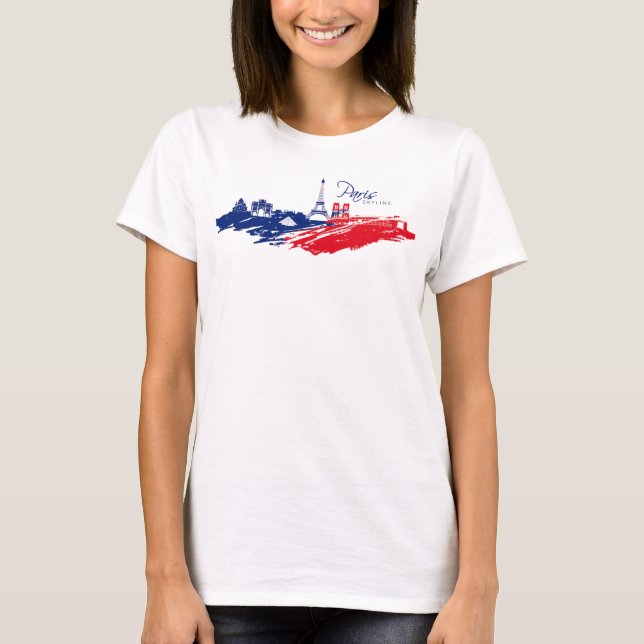 T-shirt Débardeur Femme Blanc Basic Paris (Devant)