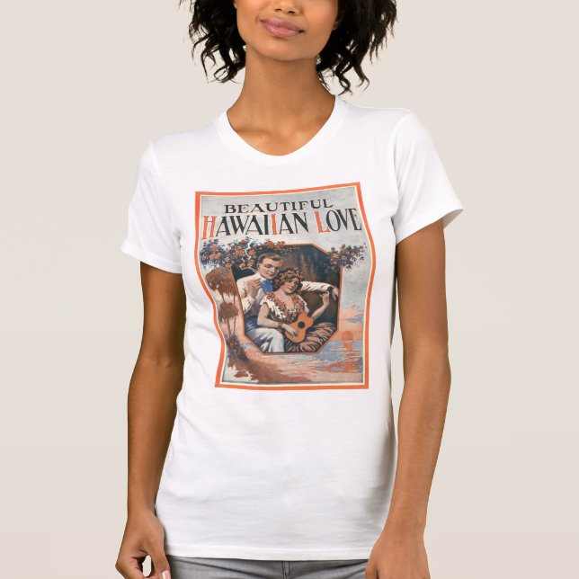 T-shirt Débardeur hawaïen de dames d'amour (Devant)
