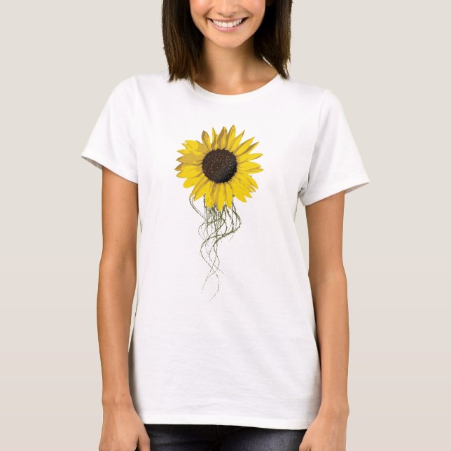 T-shirt Débardeur jaune de tournesol (Devant)