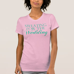 T-shirt Débardeur rose et menthe suant pour le mariage.