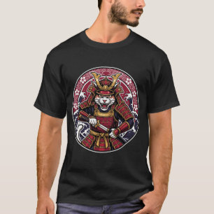T-shirt Débardeur vectoriel japonais de chat samouraï féro