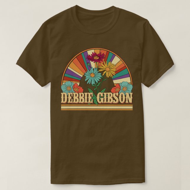 T-shirt Debbie Flowers Nom Gibson Cadeaux personnalisés Re (Design devant)