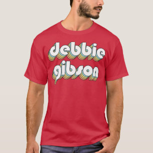 T-shirt Debbie Gibson Retro Typographie arc-en-ciel style 