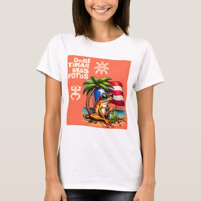T-shirt Debi tirar mas fotos PUERTO RICO (Devant)