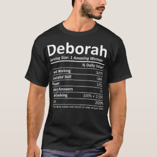 T-shirt DEBORAH Nutrition Nom personnalisé Drôle cadeau