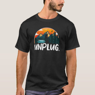 T-shirt Débrancher Randonnée Vêtements Randonnée Rétro Vin