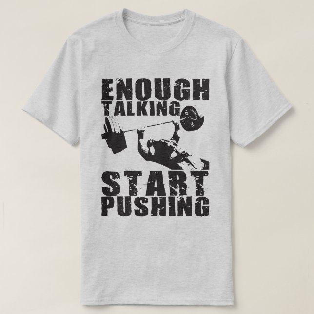 T-shirt Début de la poussée - Presse de banc - Motivation  (Design devant)