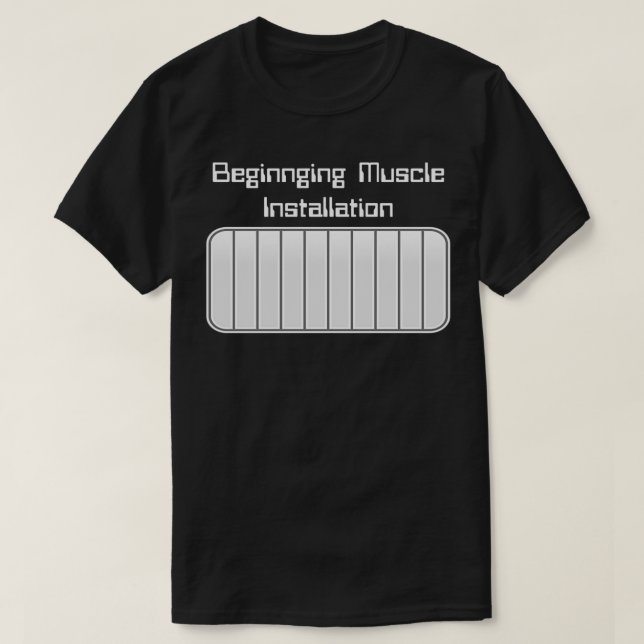 T-shirt Début de l'installation des muscles (Design devant)