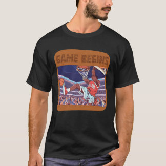 T-shirt début du match de basket-ball slam dunk