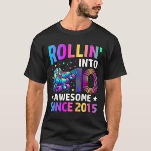 T-shirt Débuter à 10 ans en patins Gif d'anniversaire 10 a