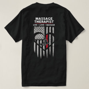 T-shirt Décal du massothérapeute du drapeau américain