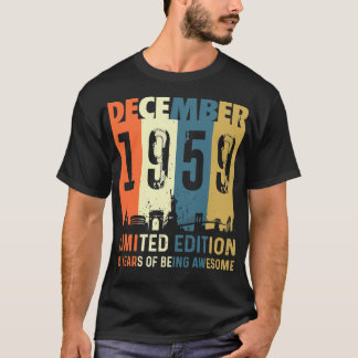 T-shirt Décembre 1959 Edition Limitée Cadeaux d'anniversai