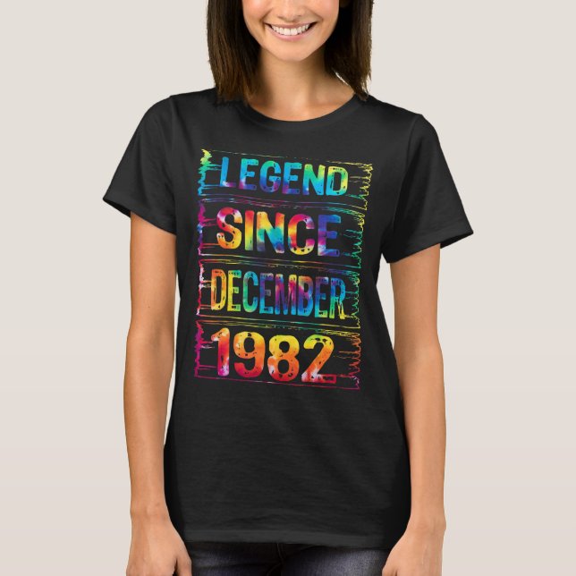 T-shirt Décembre 40 ans depuis 1982 40e anniversaire Ti (Devant)