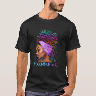 T-shirt Décembre Black Girl Cheveux Sagittarius Capricorn