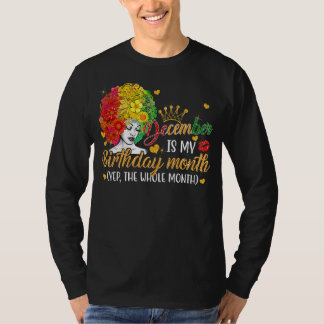 T-shirt Décembre Est Mon Anniversaire Mois Reine Joyeux An