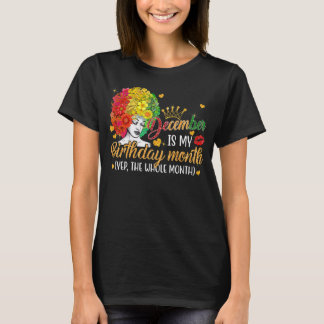 T-shirt Décembre Est Mon Anniversaire Mois Reine Joyeux An