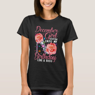 T-shirt Décembre Fille entrant dans mon anniversaire comme