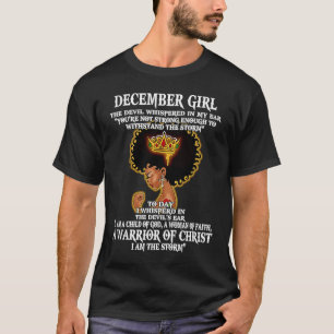 T-shirt Décembre Fille Le Diable Whischoché Dans Ma Reine 