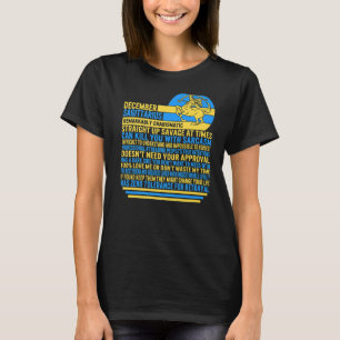 T-shirt Décembre Sagittaire Faits Signe zodiaque tournesol