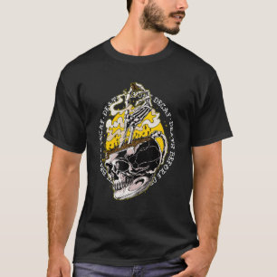 T-shirt Décès Avant Décaf Skeleton Coffee Cup Skull Coffe