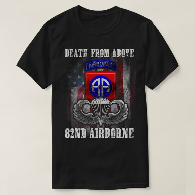 T-shirt Décès d'au-dessus du 82e parachutisme de la divisi (Design devant)