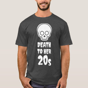 T-shirt Décès jusqu'aux années 20 Noir 30e anniversaire Fu
