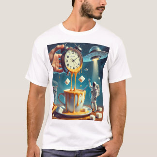 T-shirt Déchets de temps et Sips cosmiques - Surreal Coffe