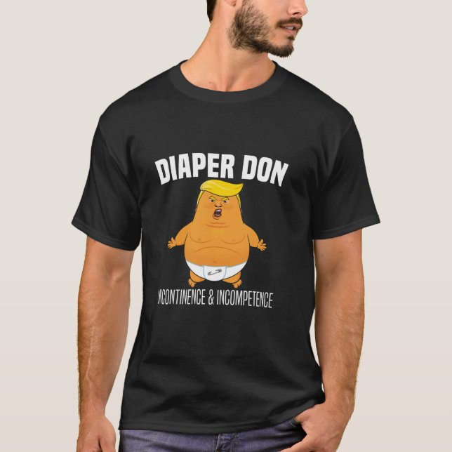 T-shirt Déchets Don Incontinence Et Incompétence Drôle Bab (Devant)