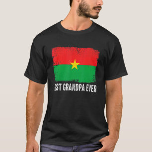 T-shirt Déchiré Burkina Faso Drapeau meilleur grand-père j