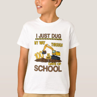 T-shirt Déchiré jusqu'à 100 jours de construction scolaire