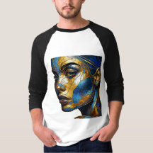 Déchirer Un Tee Raglan Avec Une Expression D'Art -