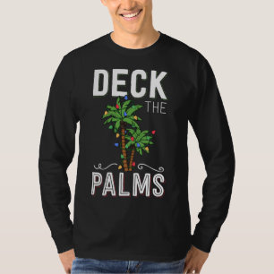 T-shirt Deck Les Palms Tropical Hawaii Christmas Palm Tree