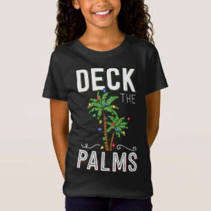 T-Shirt Deck Les Palms Tropical Hawaii Christmas Palm Tree