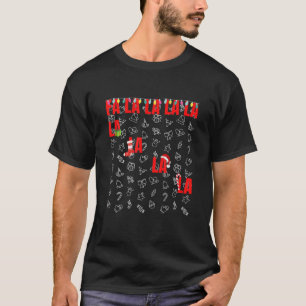 T-shirt Deck The Halls Lyric Funny Christmas Music Cadeau 
