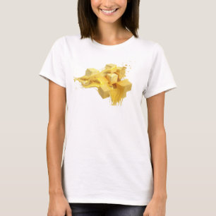 T-shirt Déclaration de style de cubes abstraits en or uniq