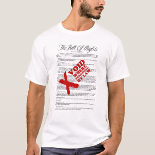 T-shirt Déclaration des droits : Vide où interdit par loi